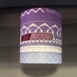 Hanky Panky Purple & Pink Lace Thong Set in Decorative Tube